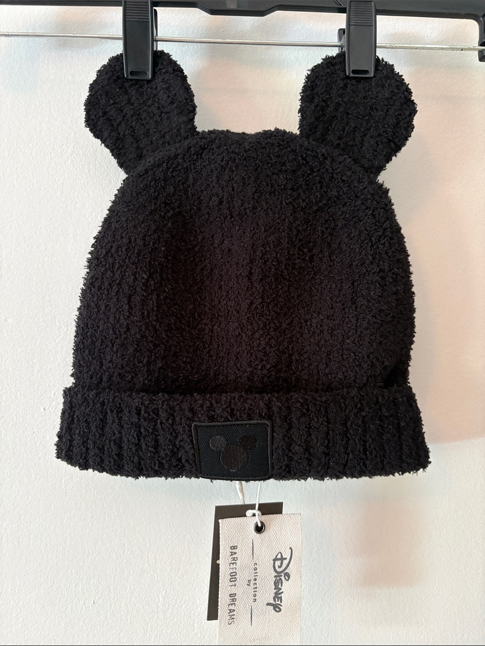 Barefoot Dreams x Disney - Black Mickey Ear Beanie Hat